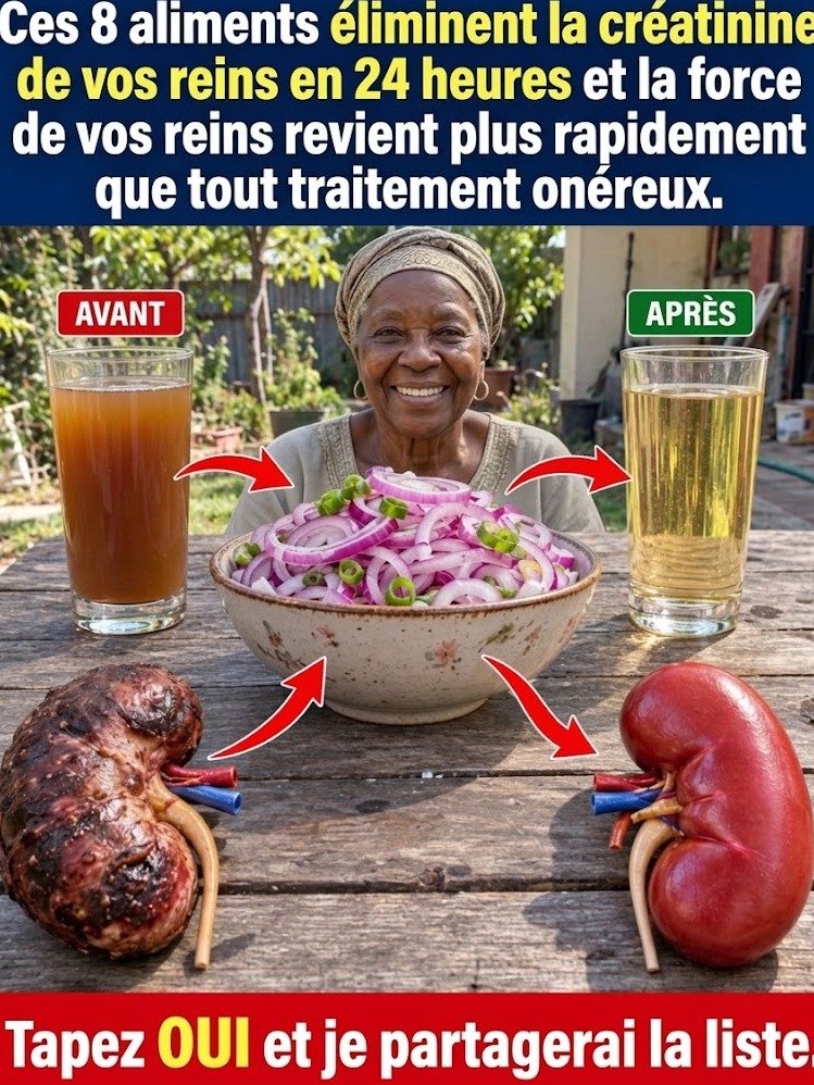 Créatinine Élevée ? Ne Paniquez Plus ! Ces 8 Aliments Simples de Votre Cuisine Peuvent SAUVER Vos Reins (Le Secret que Personne Ne Vous Dit)