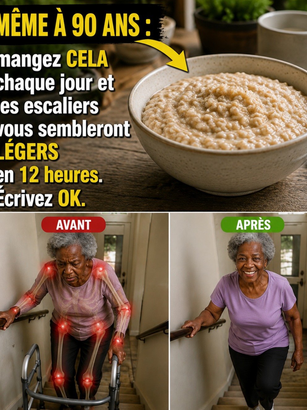 Révélation : L'Aliment Simple Que Les Seniors Actifs Utilisent Pour Dompter Les Escaliers Sans Effort Et Retrouver Des Jambes De Jeunesse !