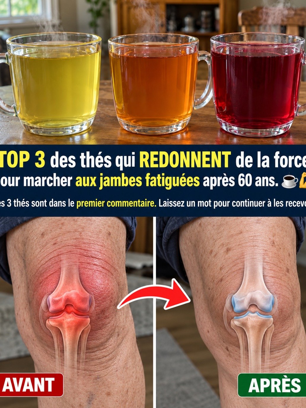 Jambes Lourdes et Fatiguées Après 60 Ans ? Ne Faites PLUS cette Erreur ! Découvrez les 3 Thés Qui Vont Révolutionner Votre Marche !