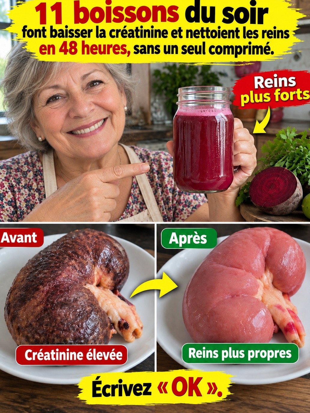 Révélation Choc : 11 Boissons du Soir Qui Détoxifient Vos Reins et Écrasent la Créatinine (Vous Ne Croirez Pas Les Résultats !)