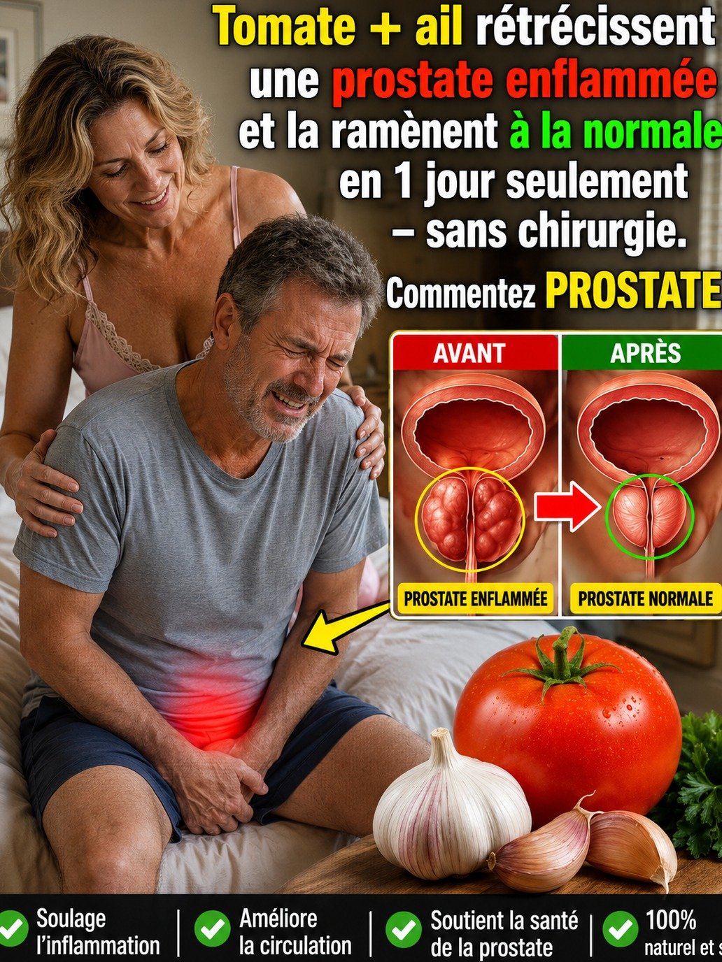 Votre Prostate Vous Inquiète ? Voici les 7 Habitudes Alimentaires Essentielles (Tomate & Ail inclus) Que Vous DEVEZ Adopter Dès Aujourd'hui !