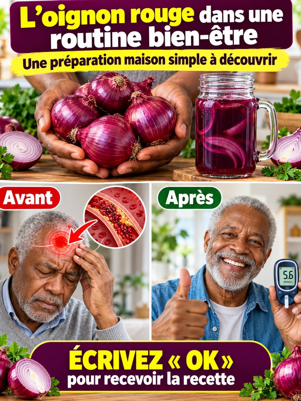 Le Secret Viral que Personne ne Vous Dit : Faites Chuter Votre Glycémie INSTANTANÉMENT avec cet Oignon Rouge Incroyable (Recette de Chef)!
