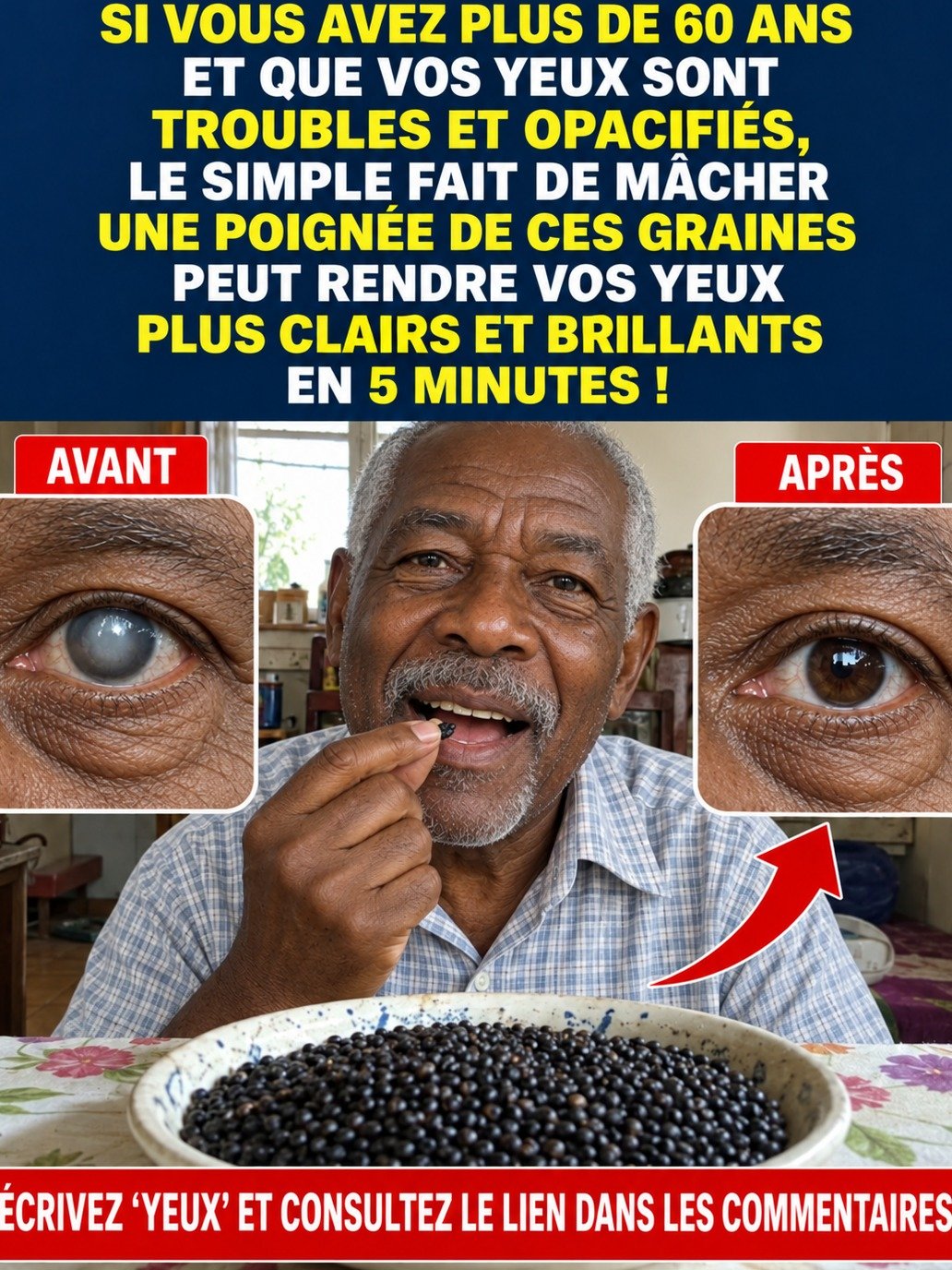 Vision floue après 60 ans ? Ne manquez pas ces 5 graines ANTIOXYDANTES et 7 habitudes validées par la science pour des yeux éclatants !
