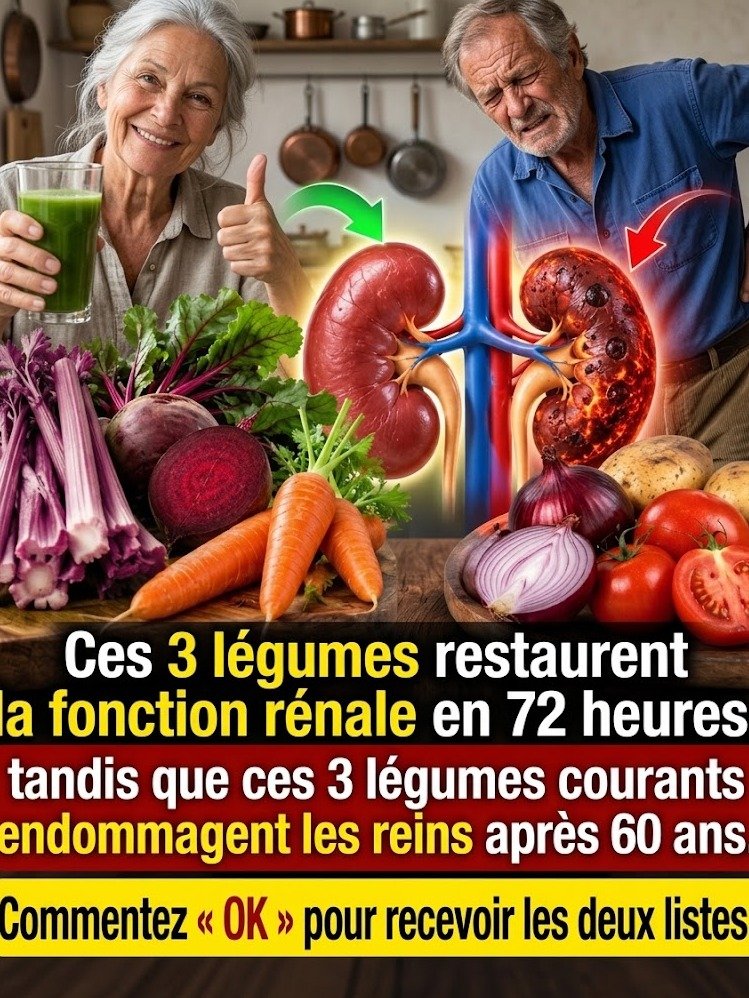 Corps lourd et gonflé ? 3 légumes INSOLITES pour une 'remise à zéro' rénale qui va vous BLUFFER !